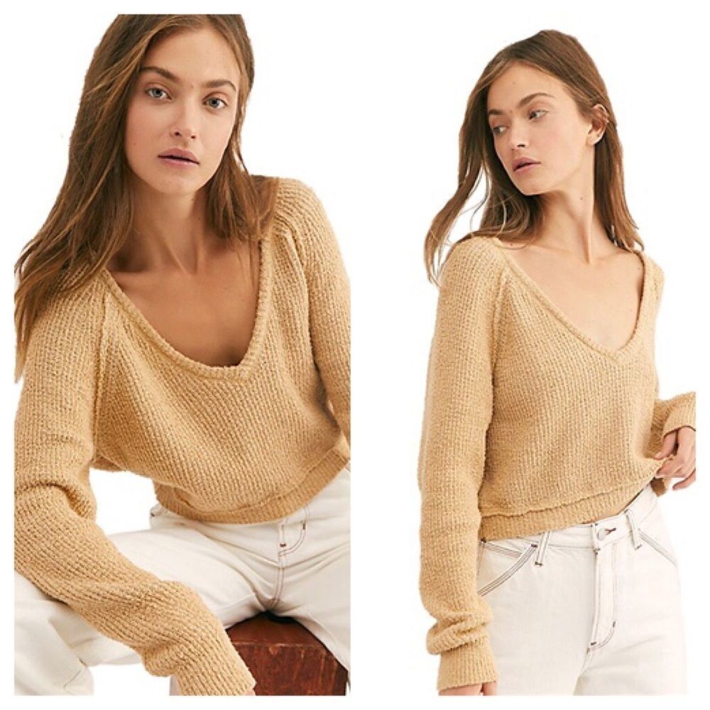 Free People V-Neck Sweater Size Extra Small